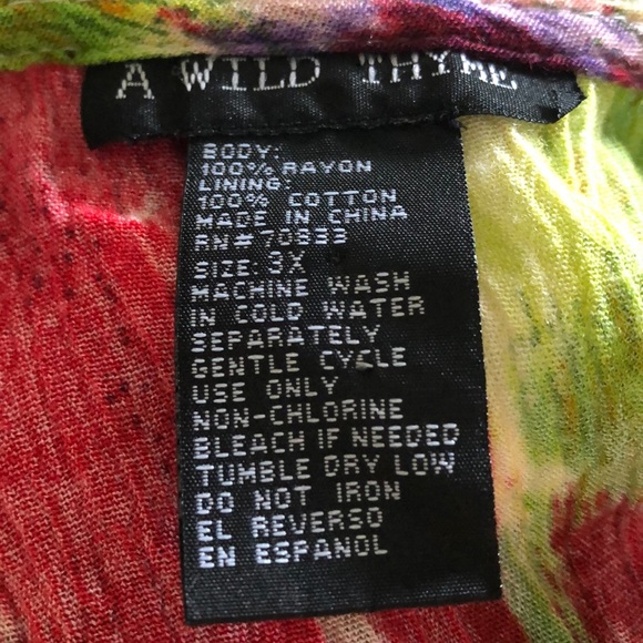 4 for $20 Wild Thyme Floral Watercolor Maxi Dress - Picture 4 of 4